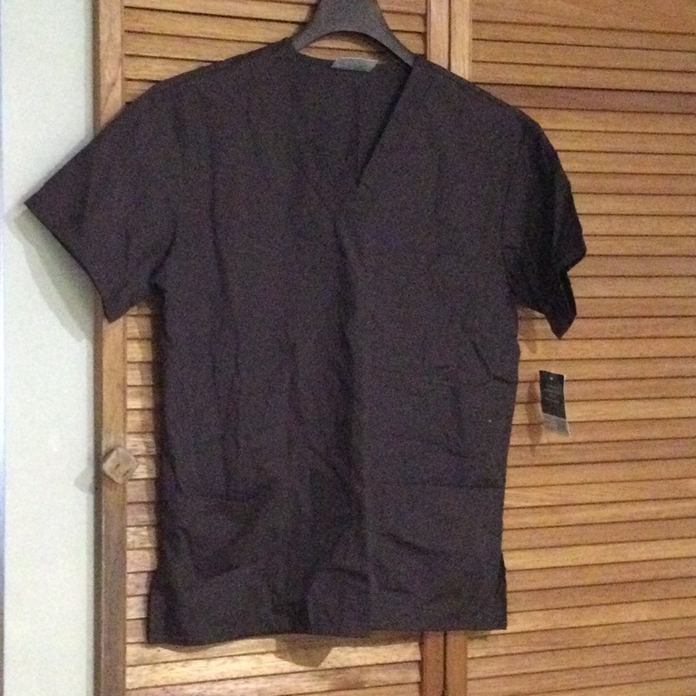 Dark Brown Scrub Top